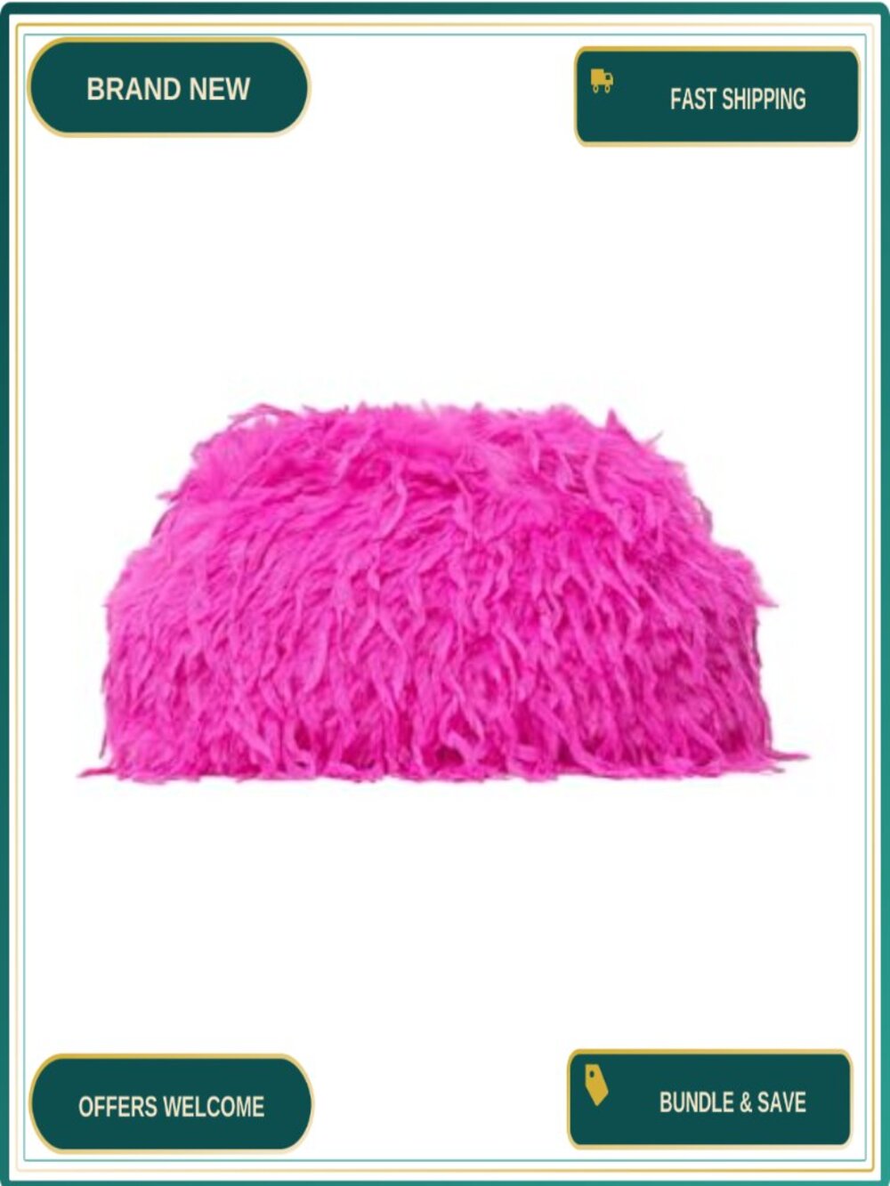 Fuzzy Faux Fur Clutch Purse Kiss Lock Y2K Plush Evening Bag